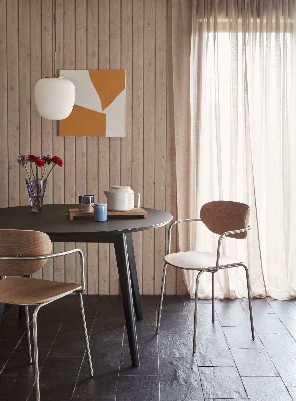 Hübsch Stay Matbord Svart, 120cm - Azalea Home
