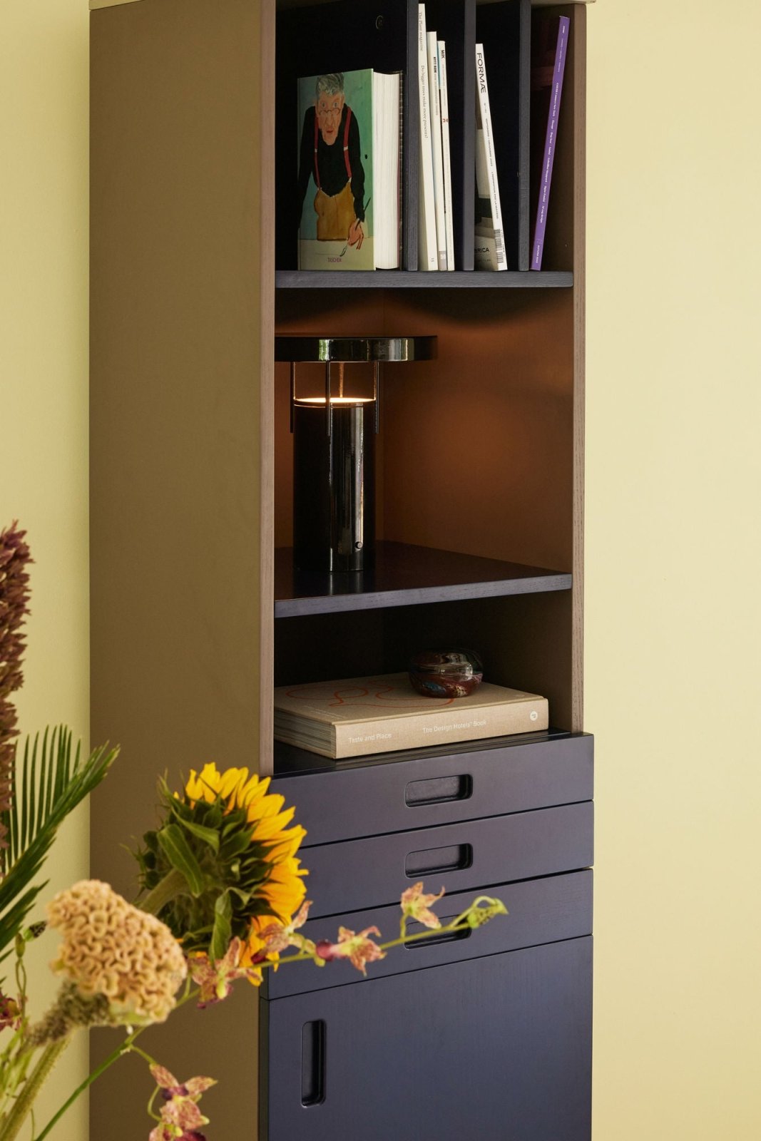 Hübsch Study Hylla, Mörkblå/Grå - Azalea Home