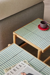 Hübsch Tile Soffbord, Mint/Natur - Azalea Home