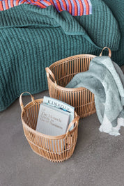 Hübsch Twist Överkast 260x260, Petrol - Azalea Home