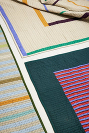 Hübsch Twist Överkast 260x260, Petrol - Azalea Home