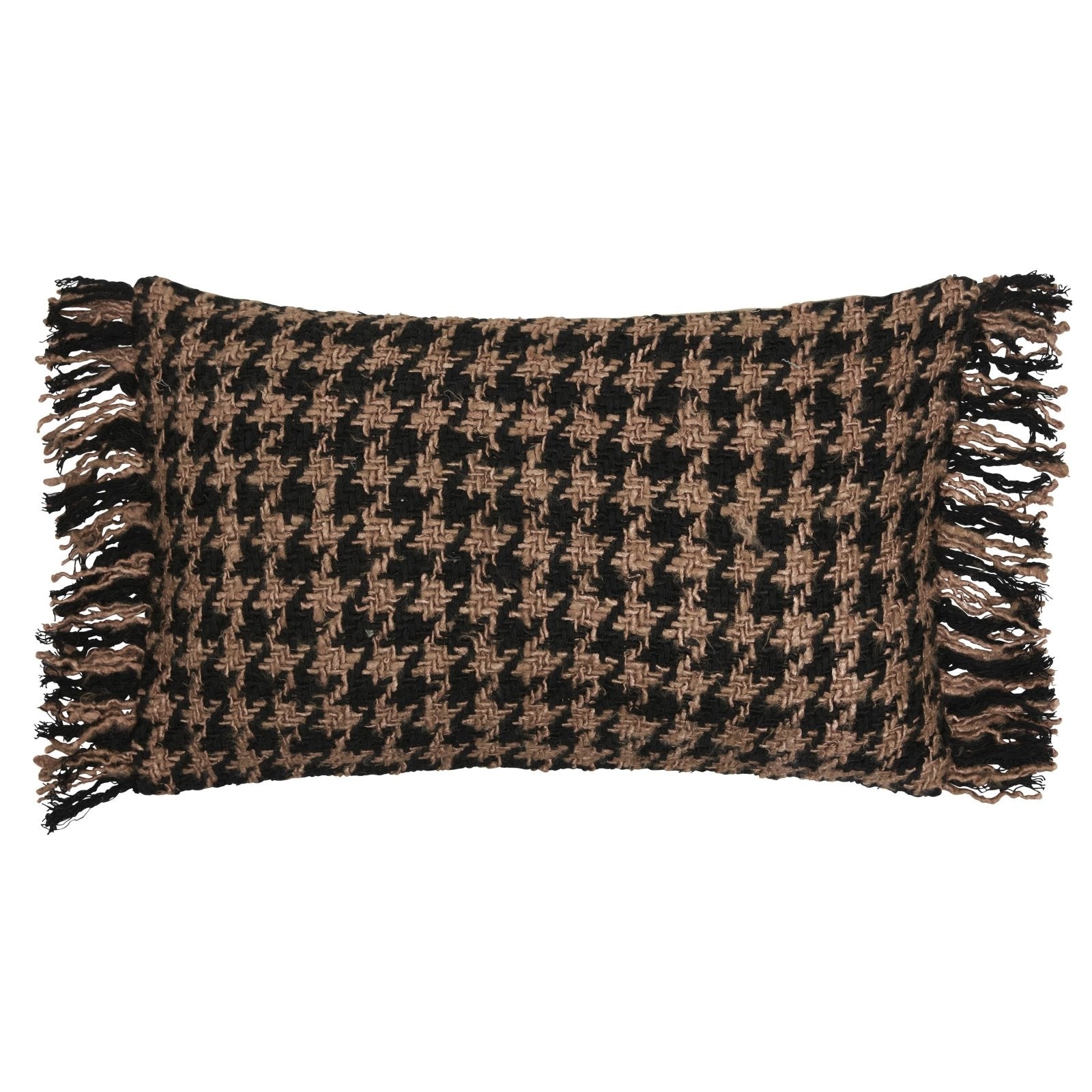 Jakobsdals Clover Fringe Kuddfodral 30x50, Svart - Azalea Home
