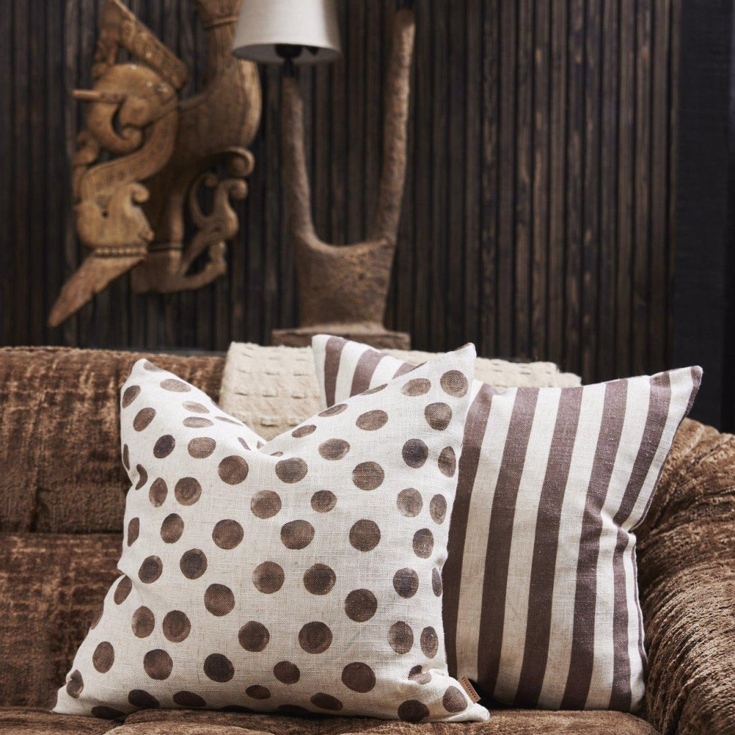Jakobsdals Cruella stripe Kuddfodral 50x50, Beige - Azalea Home