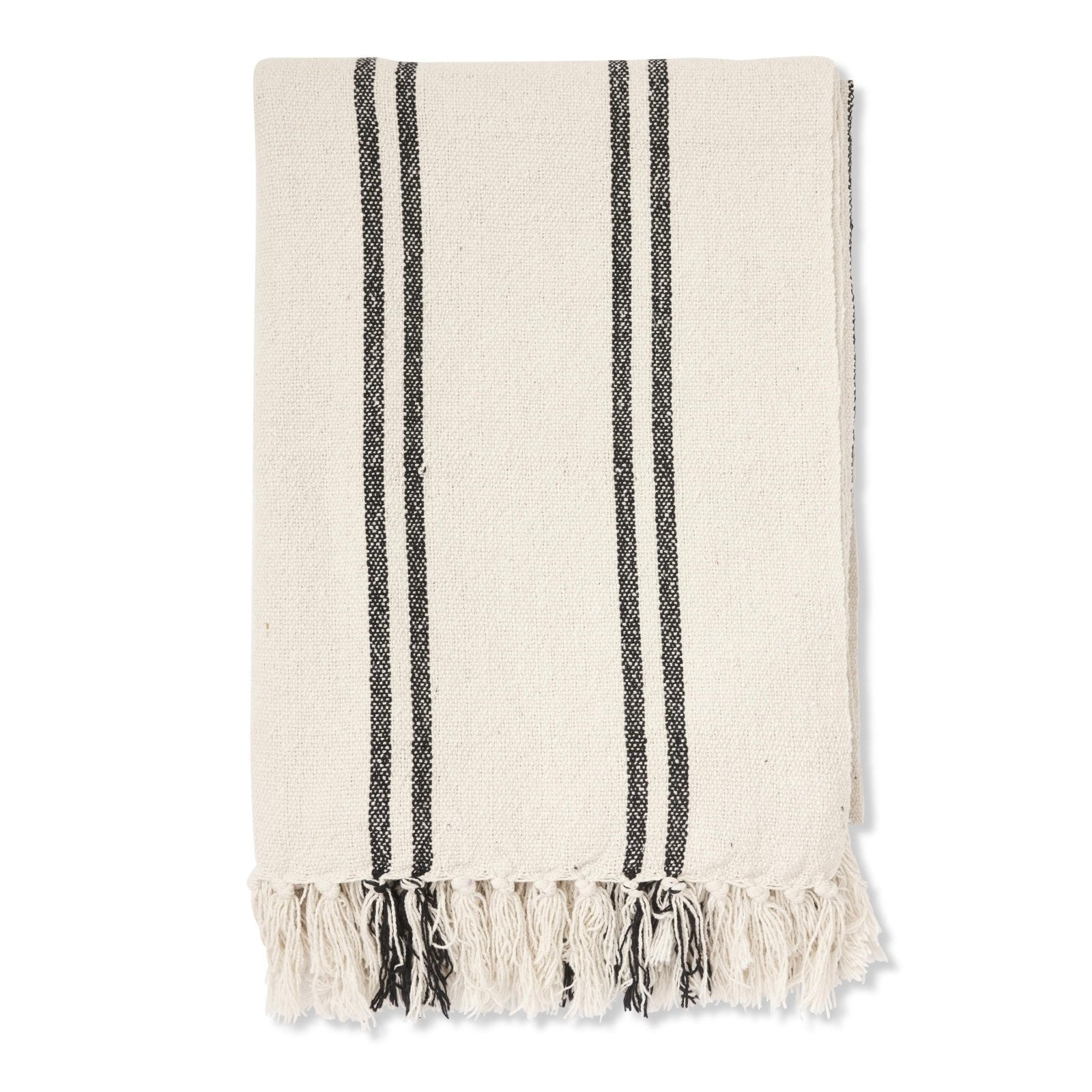 Jakobsdals Lane white Pläd 130x170, Vit - Azalea Home