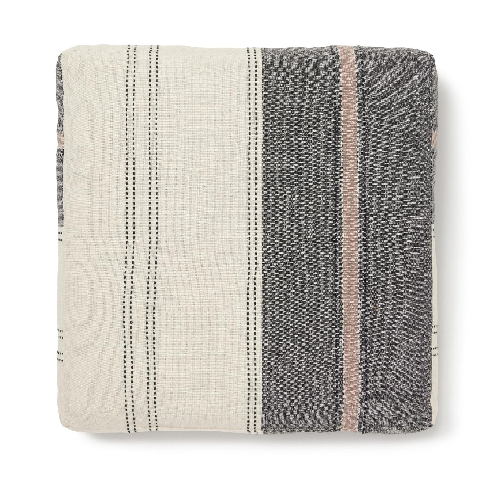 Jakobsdals Lea Sittdyna 40x40x5, Svart/offwhite - Azalea Home
