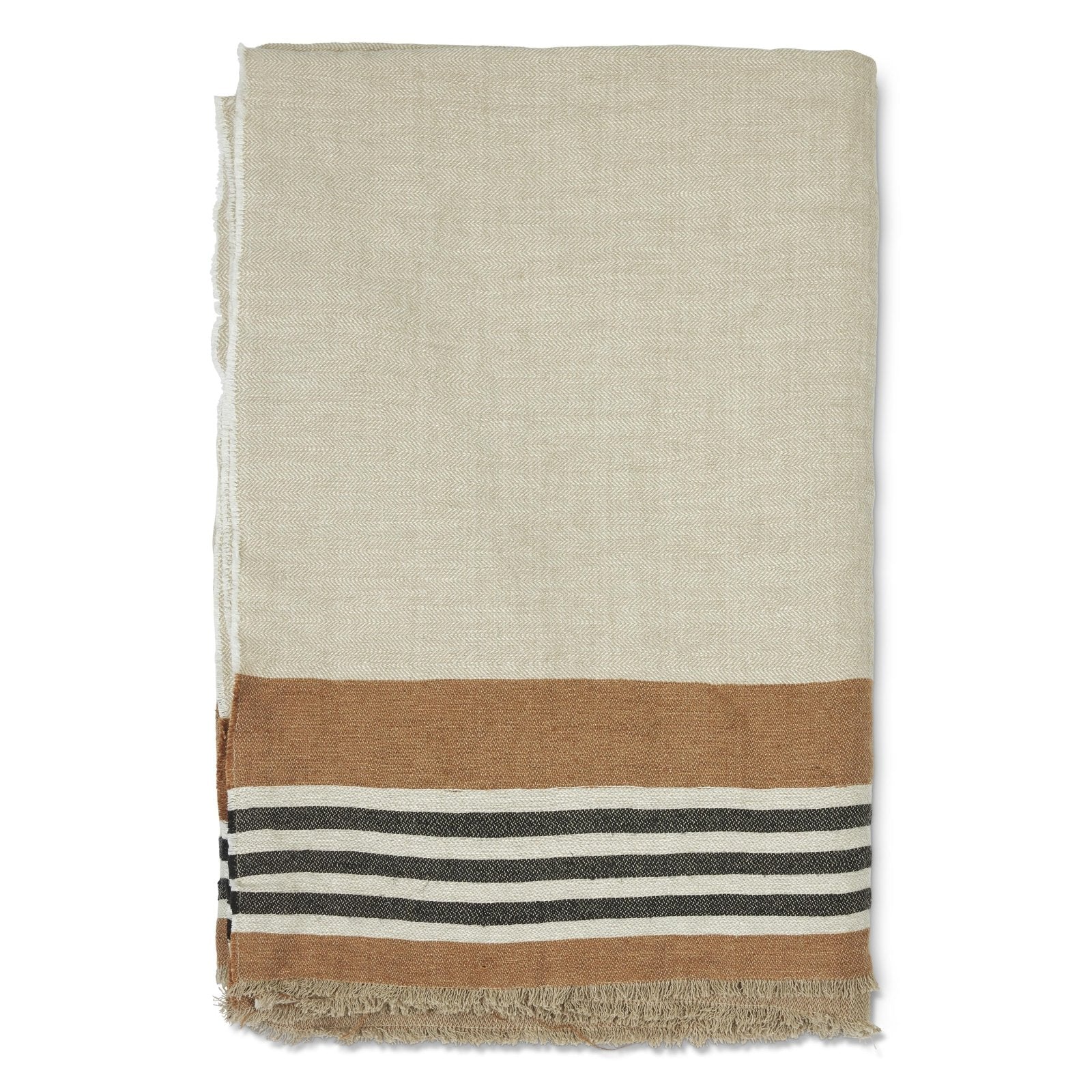 Jakobsdals Linna beige Pläd 130x170, Beige - Azalea Home