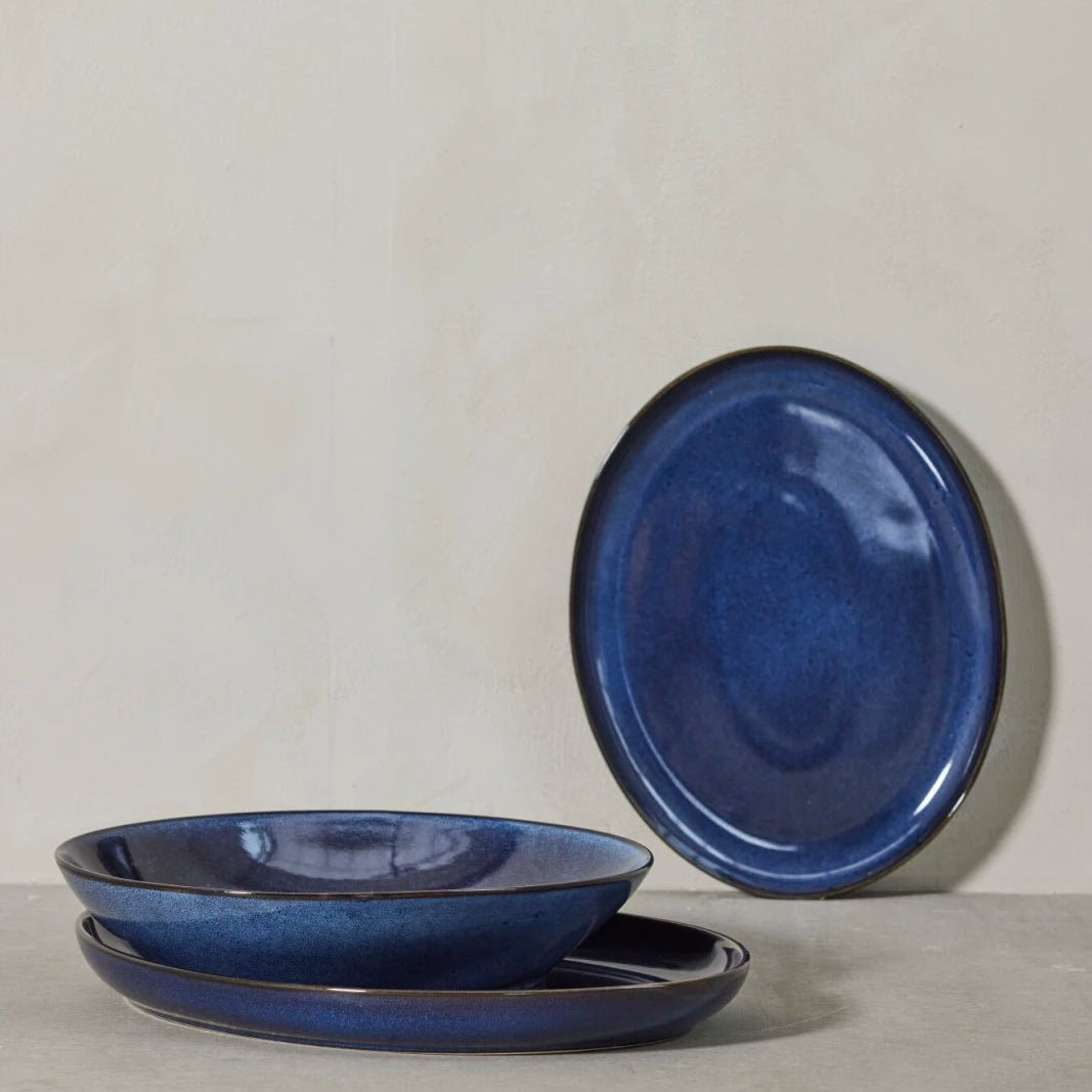 Lene Bjerre Amera bricka 34x27, Blå - Azalea Home