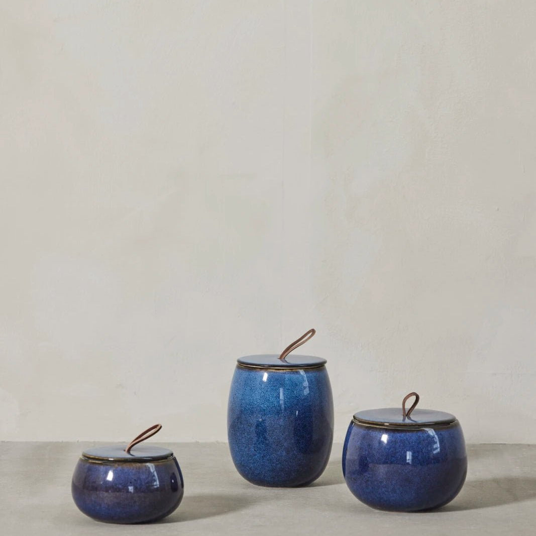 Lene Bjerre Amera burk H10.5, Blå - Azalea Home