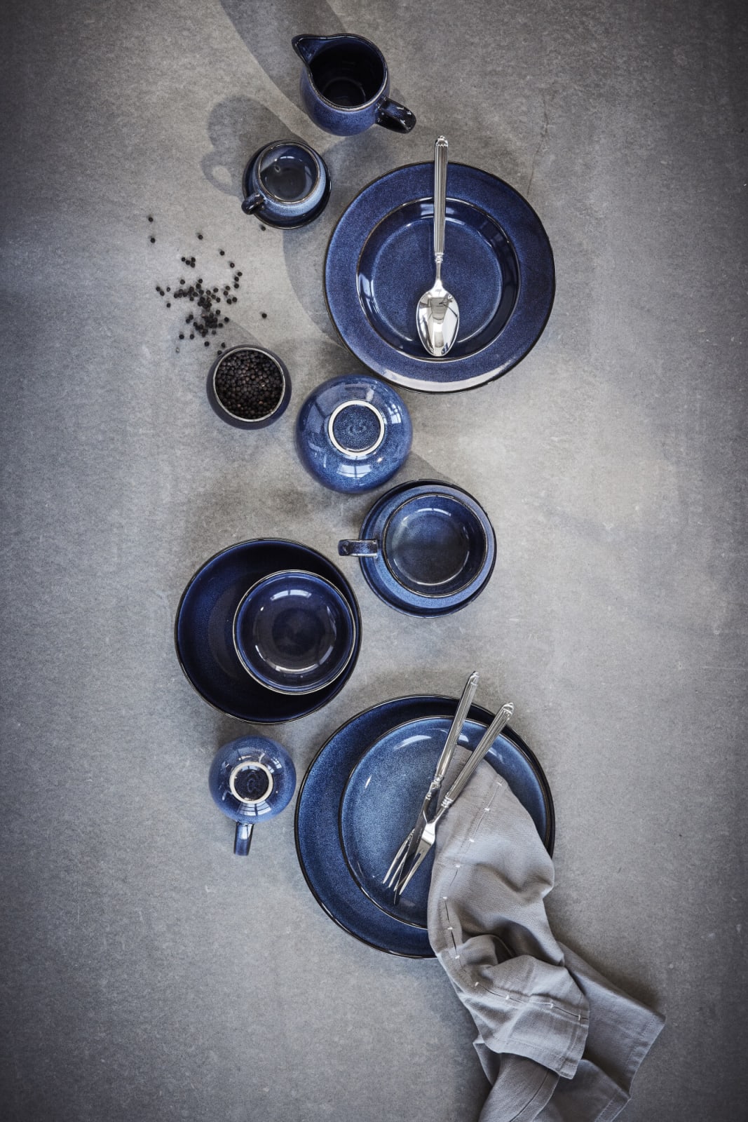 Lene Bjerre Amera Mattallrik 29x22,5, Blå - Azalea Home