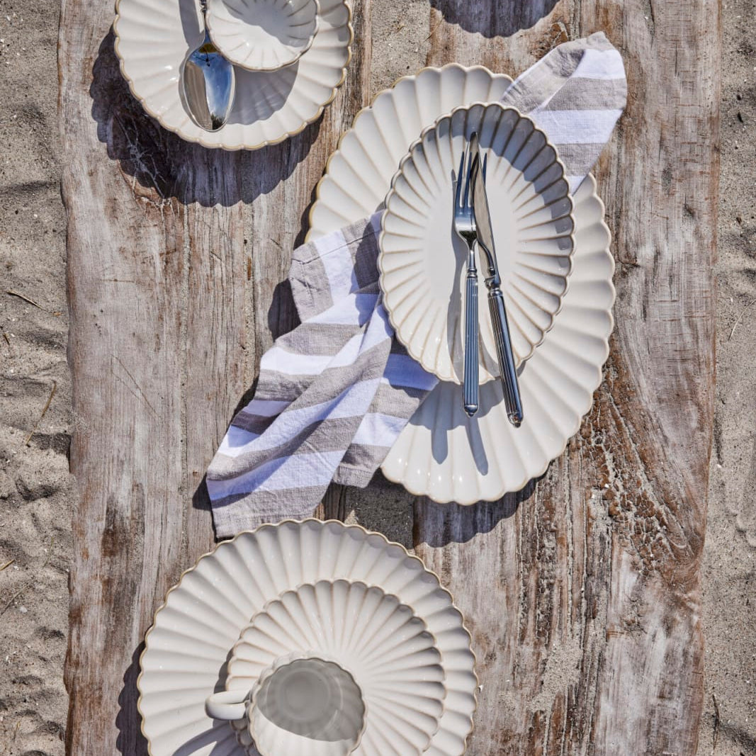 Lene Bjerre Camille Serveringsfat 36x25.5, Off white - Azalea Home