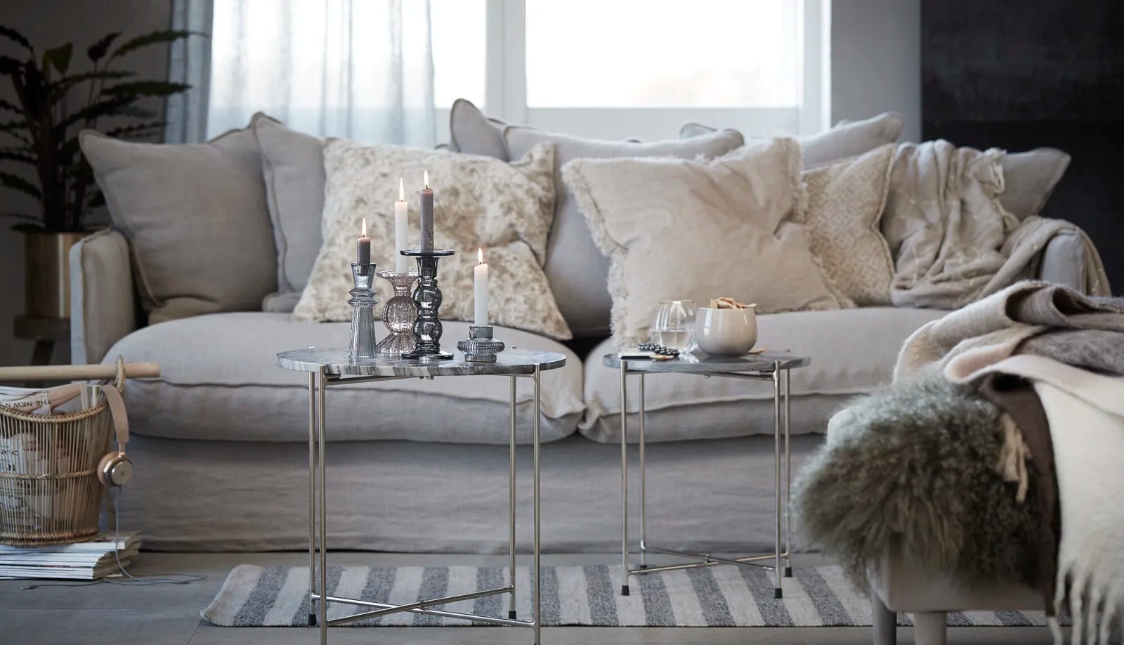 Lene Bjerre Dara Soffa 3 - Sits, Dark Linen - Azalea Home