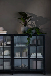 Lene Bjerre Depot Vitrinskåp 110x170, Svart - Azalea Home