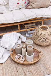 Lene Bjerre Eliana ljusstake 10x9,5 marmor, Vit - Azalea Home