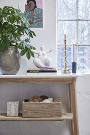 Lene Bjerre Eliana ljusstake 12,5x4,5 marmor, Svart - Azalea Home