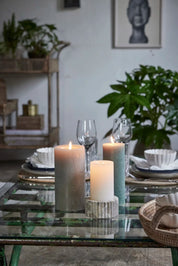 Lene Bjerre Eliana ljusstake 5x10 marmor, Beige - Azalea Home