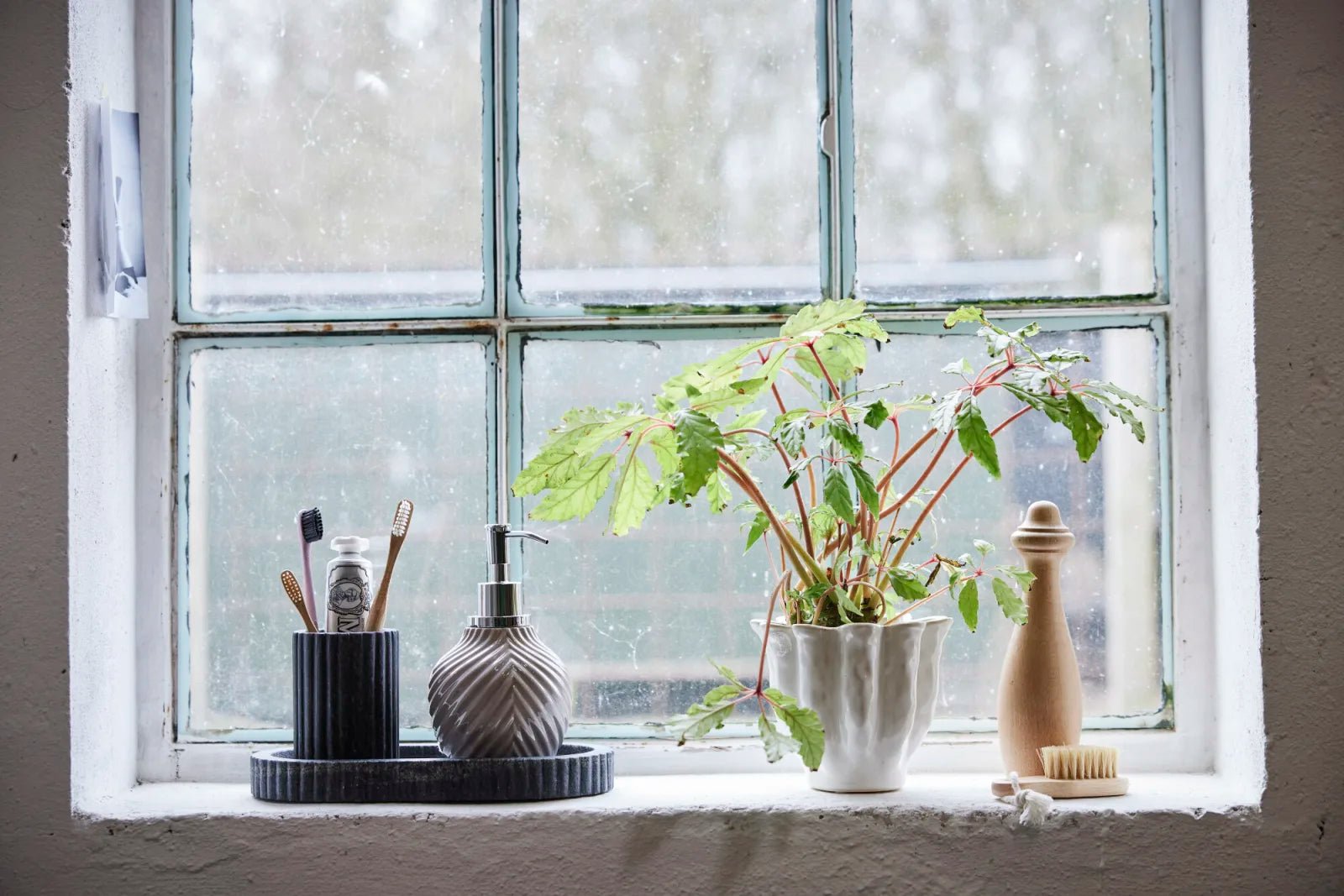 Lene Bjerre Eliana Tandborstmugg Marmor, Svart - Azalea Home