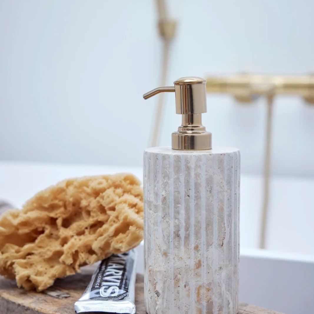 Lene Bjerre Eliana Tvålpump Marmor, Linen - Azalea Home