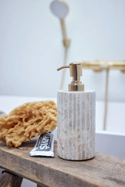 Lene Bjerre Eliana Tvålpump Marmor, Linen - Azalea Home