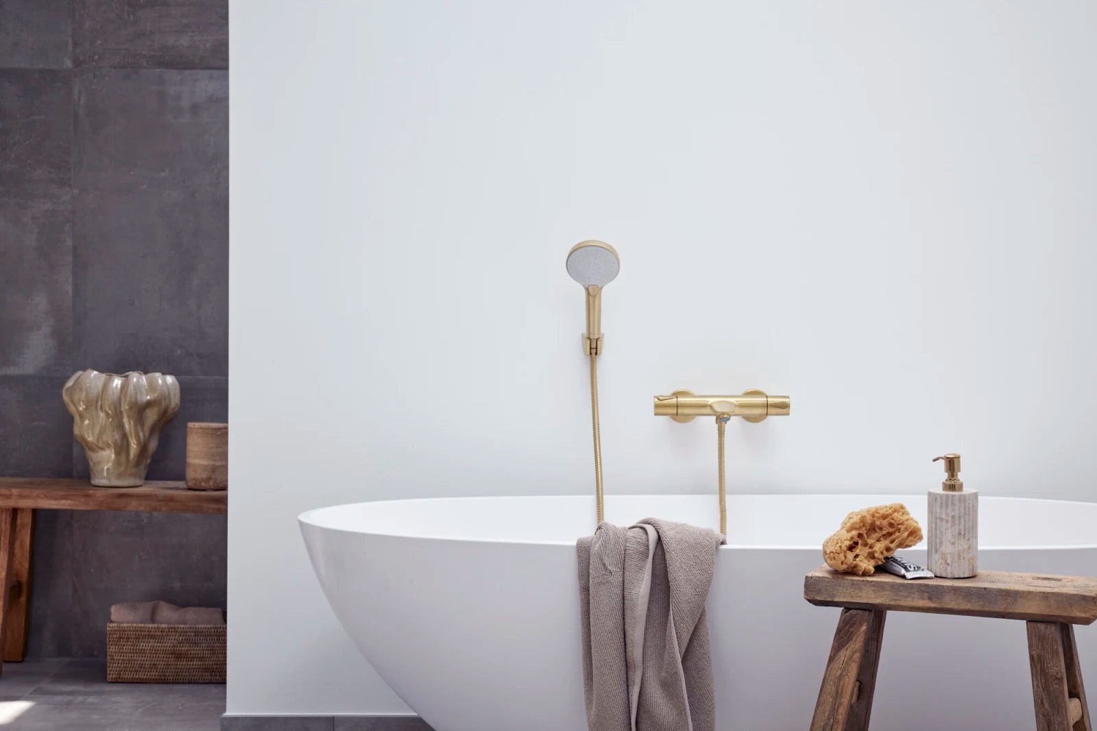 Lene Bjerre Eliana Tvålpump Marmor, Linen - Azalea Home