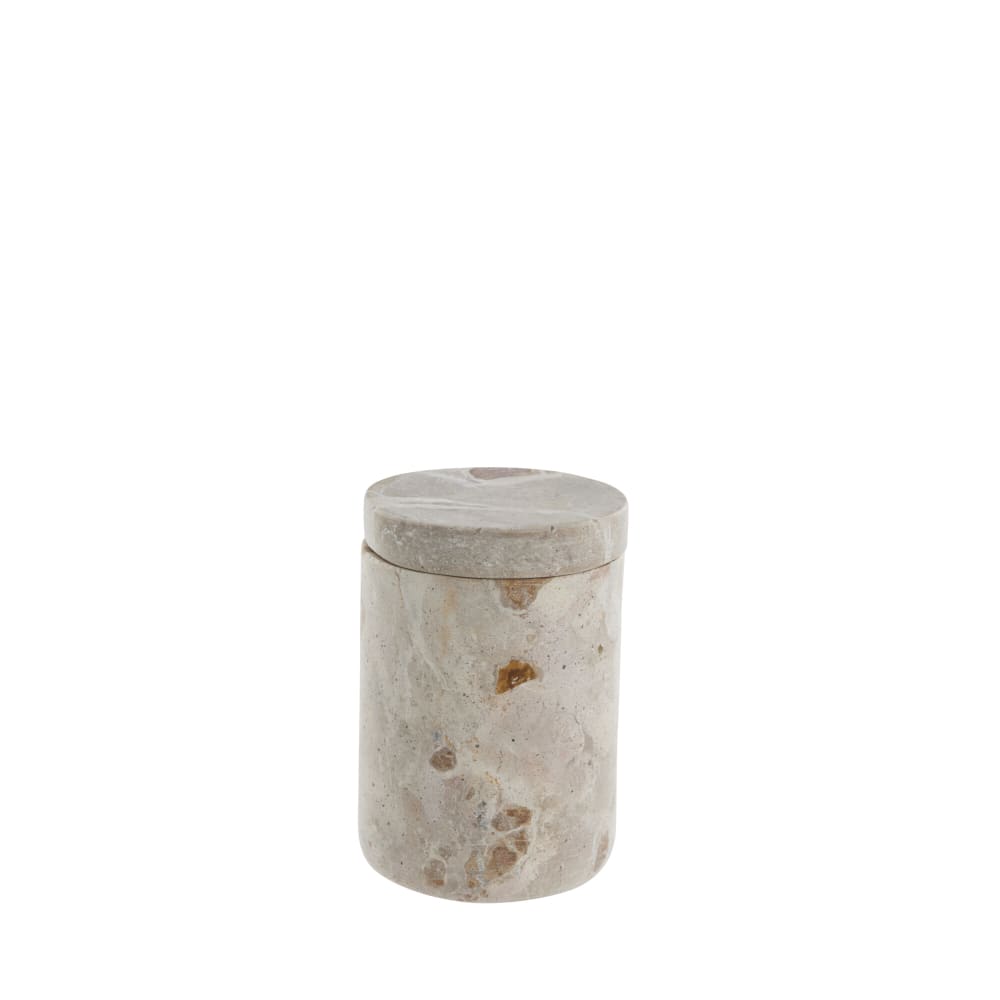 Lene Bjerre Ellia burk 9x6 marmor, Beige - Azalea Home
