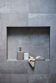 Lene Bjerre Ellia burk 9x6 marmor, Vit - Azalea Home