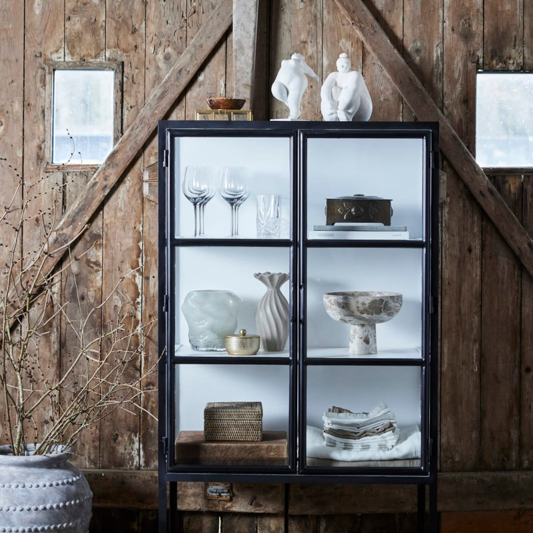 Lene Bjerre Ellia Dekorationsskål Marmor Ø25, Linen - Azalea Home