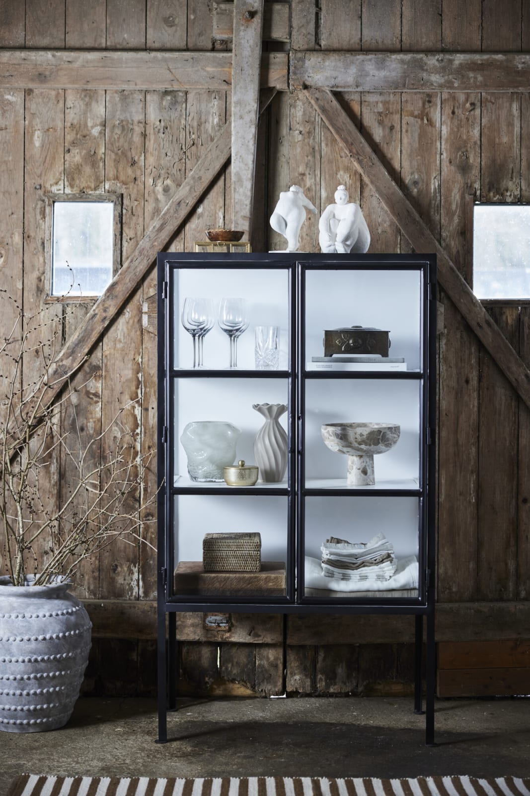 Lene Bjerre Ellia Dekorationsskål Marmor Ø25, Linen - Azalea Home