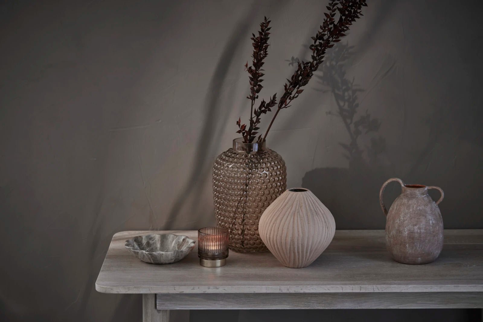 Lene Bjerre Ellia Dekorationsskål Ø20, Linen - Azalea Home