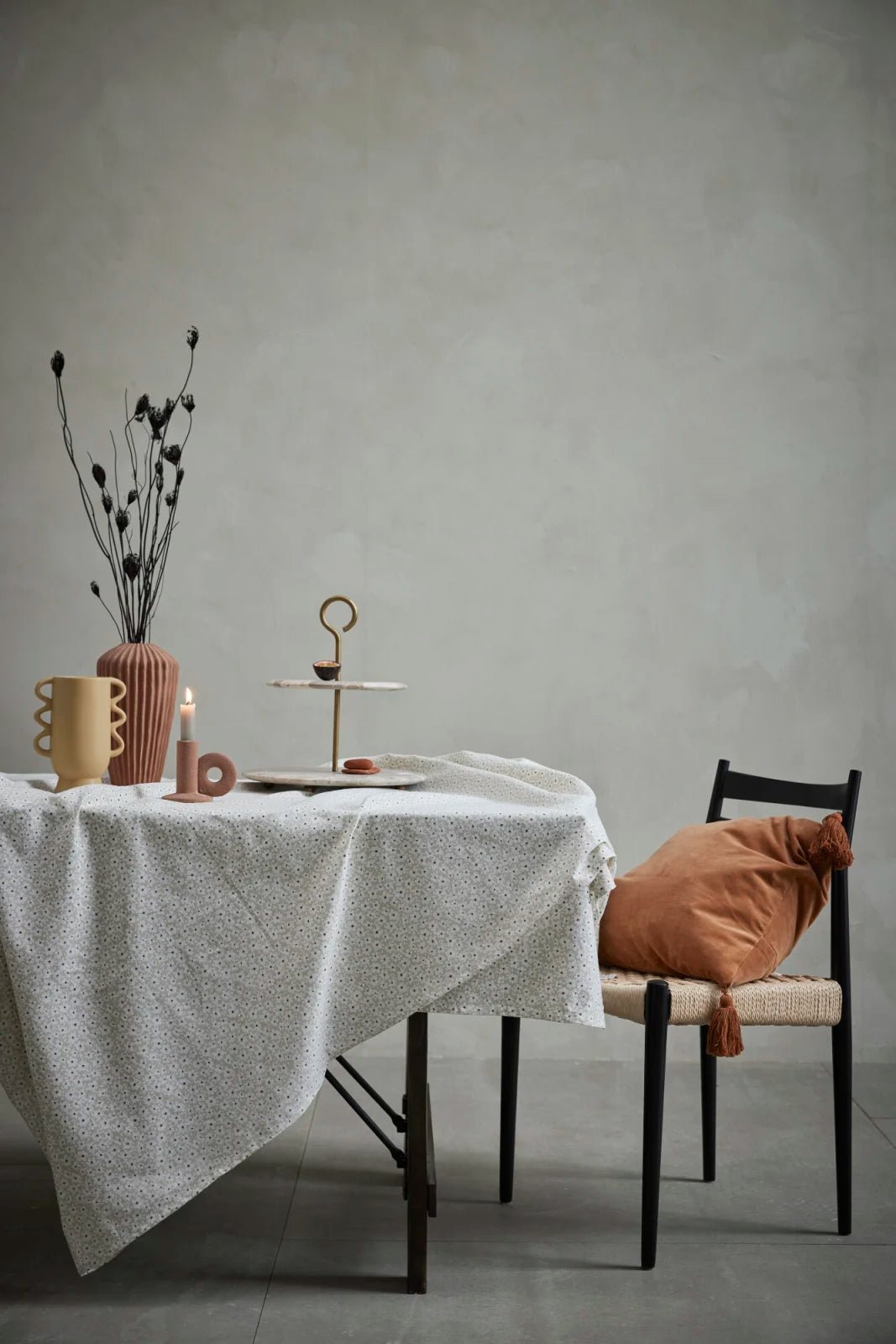 Lene Bjerre Ellia Kakfat Etagere Marmor, Linen - Azalea Home