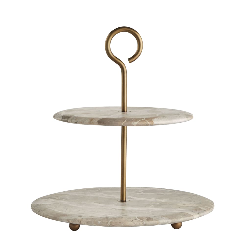 Lene Bjerre Ellia Kakfat Etagere Marmor, Linen - Azalea Home