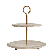 Lene Bjerre Ellia Kakfat Etagere Marmor, Linen - Azalea Home