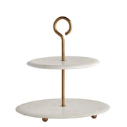 Lene Bjerre Ellia Kakfat Etagere Marmor, Vit - Azalea Home