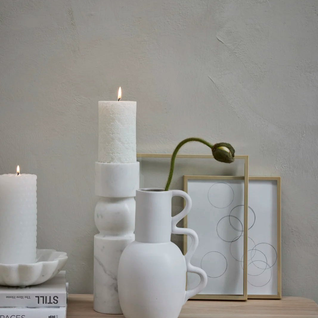 Lene Bjerre Ellia ljusstake H30, Vit - Azalea Home