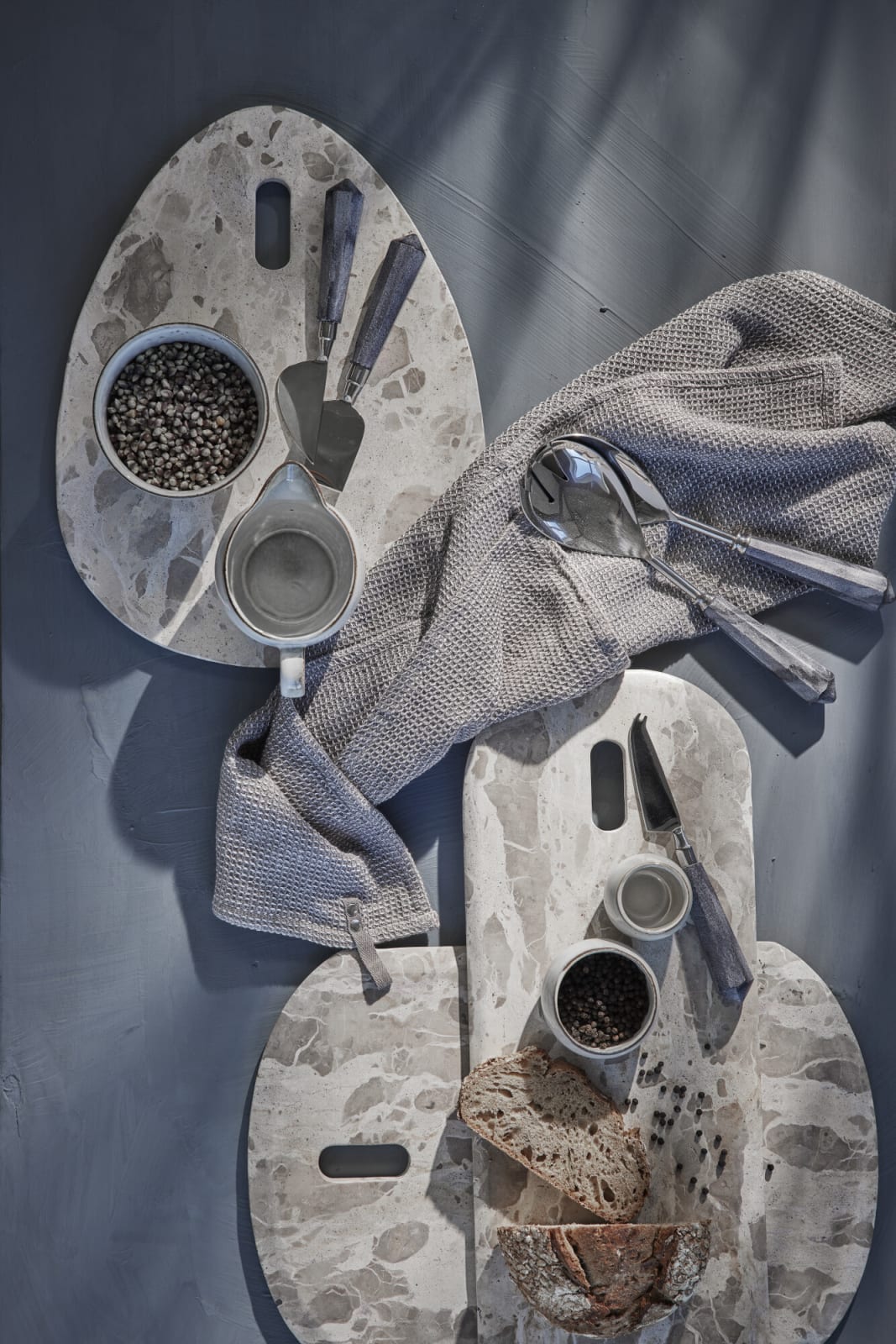 Lene Bjerre Ellia skärbräda 40x30 Marmor, Linen - Azalea Home