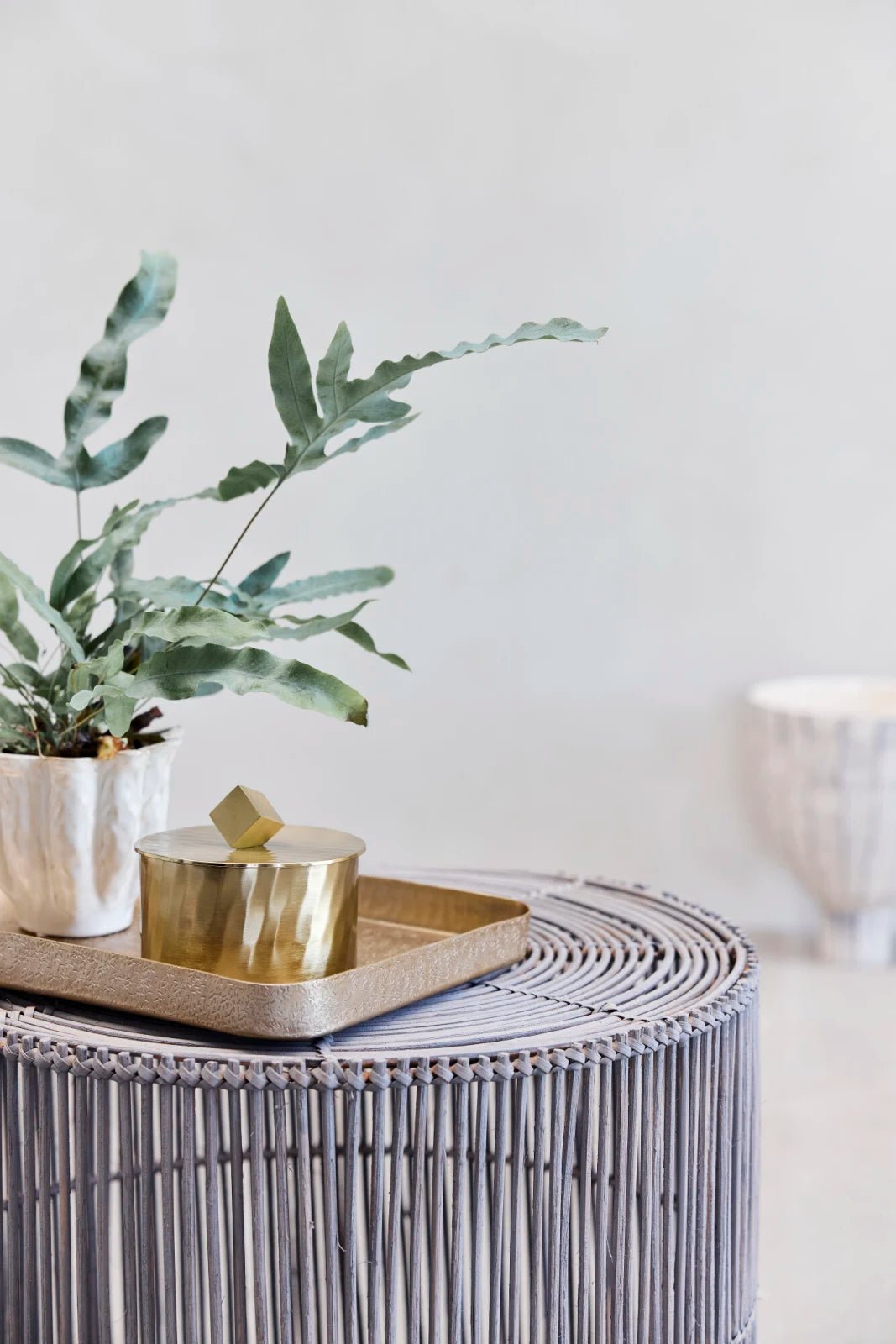 Lene Bjerre Ellivia burk 12x12 cm, Guld - Azalea Home