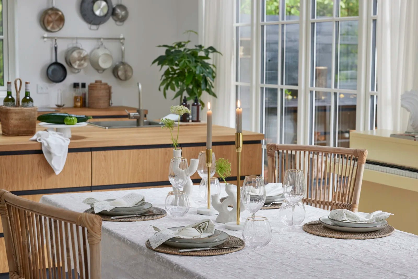 Lene Bjerre Eloise duk 280X160, Linen - Azalea Home