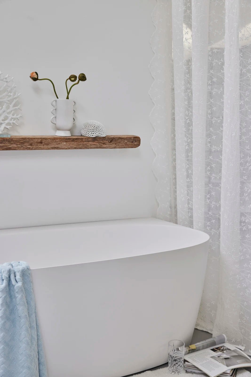 Lene Bjerre Eloise duschdraperi 200x160, Off White - Azalea Home