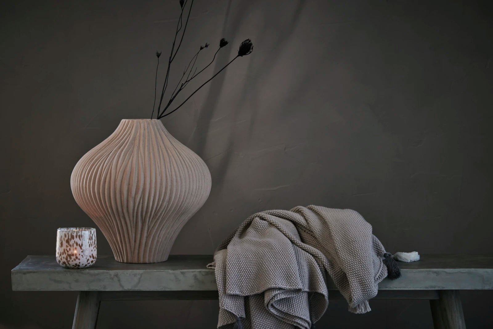 Lene Bjerre Esmia vas H34.5, Powder - Azalea Home