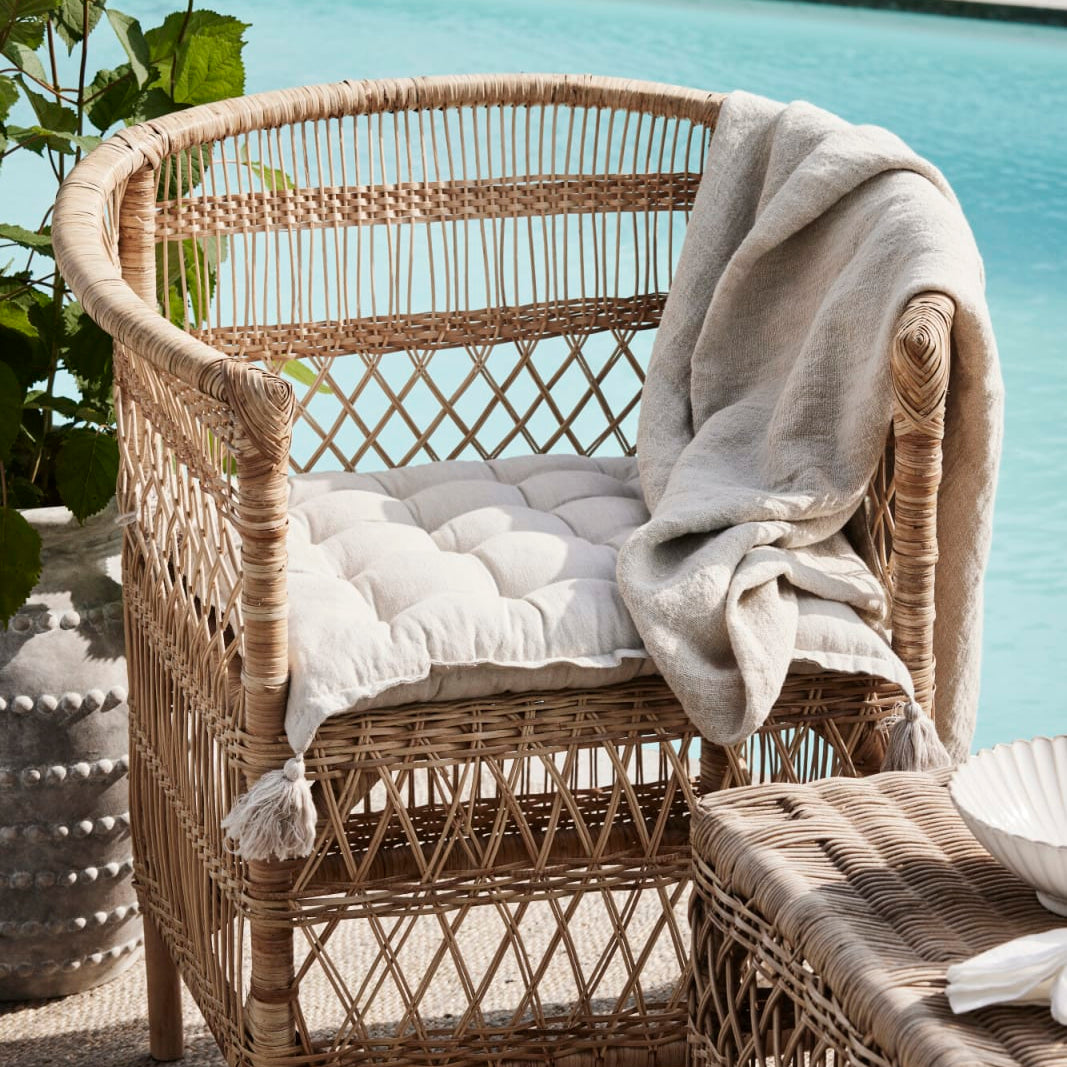 Lene Bjerre Felima kudde 45x45 cm, Vit - Azalea Home