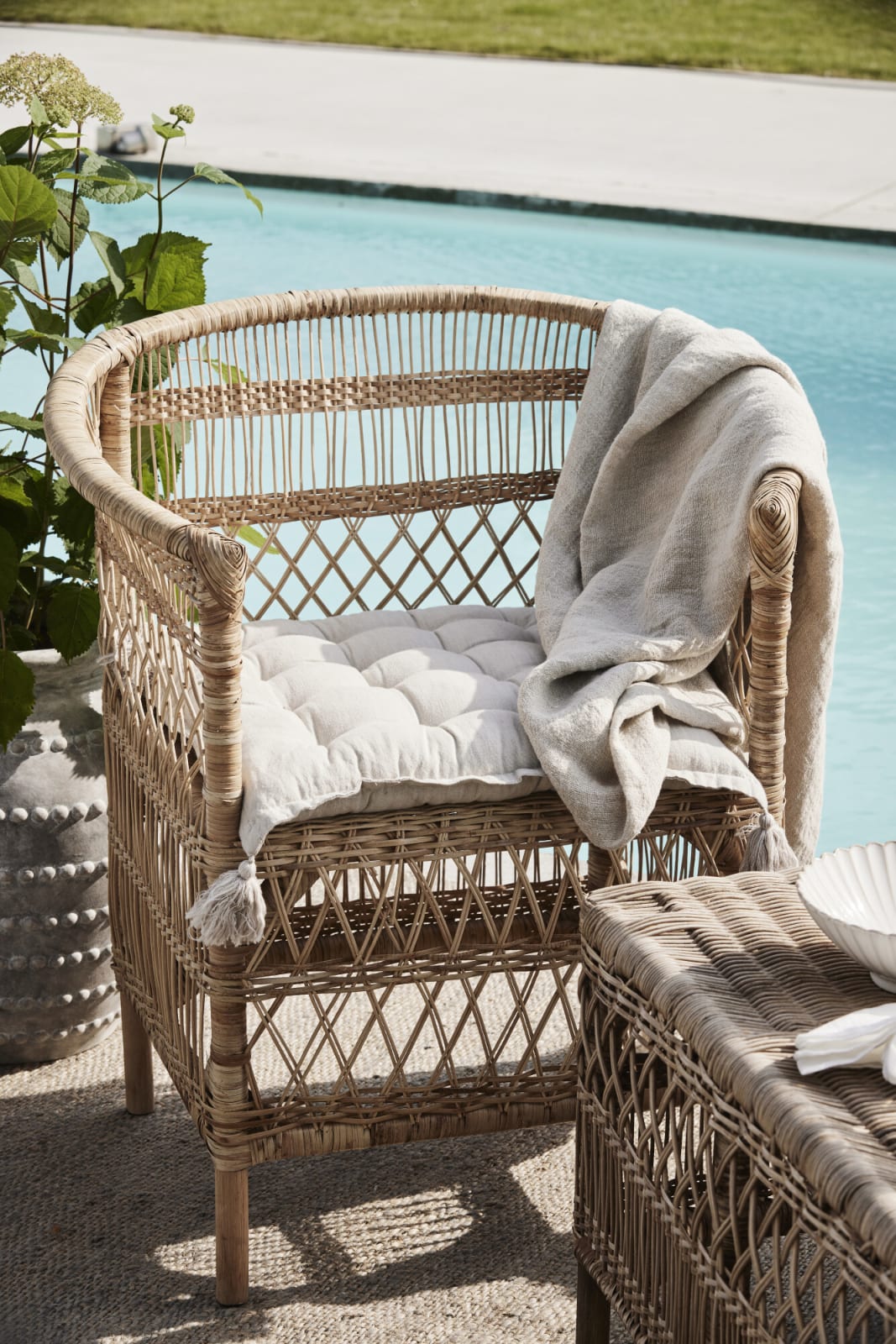 Lene Bjerre Felima kudde 45x45 cm, Vit - Azalea Home