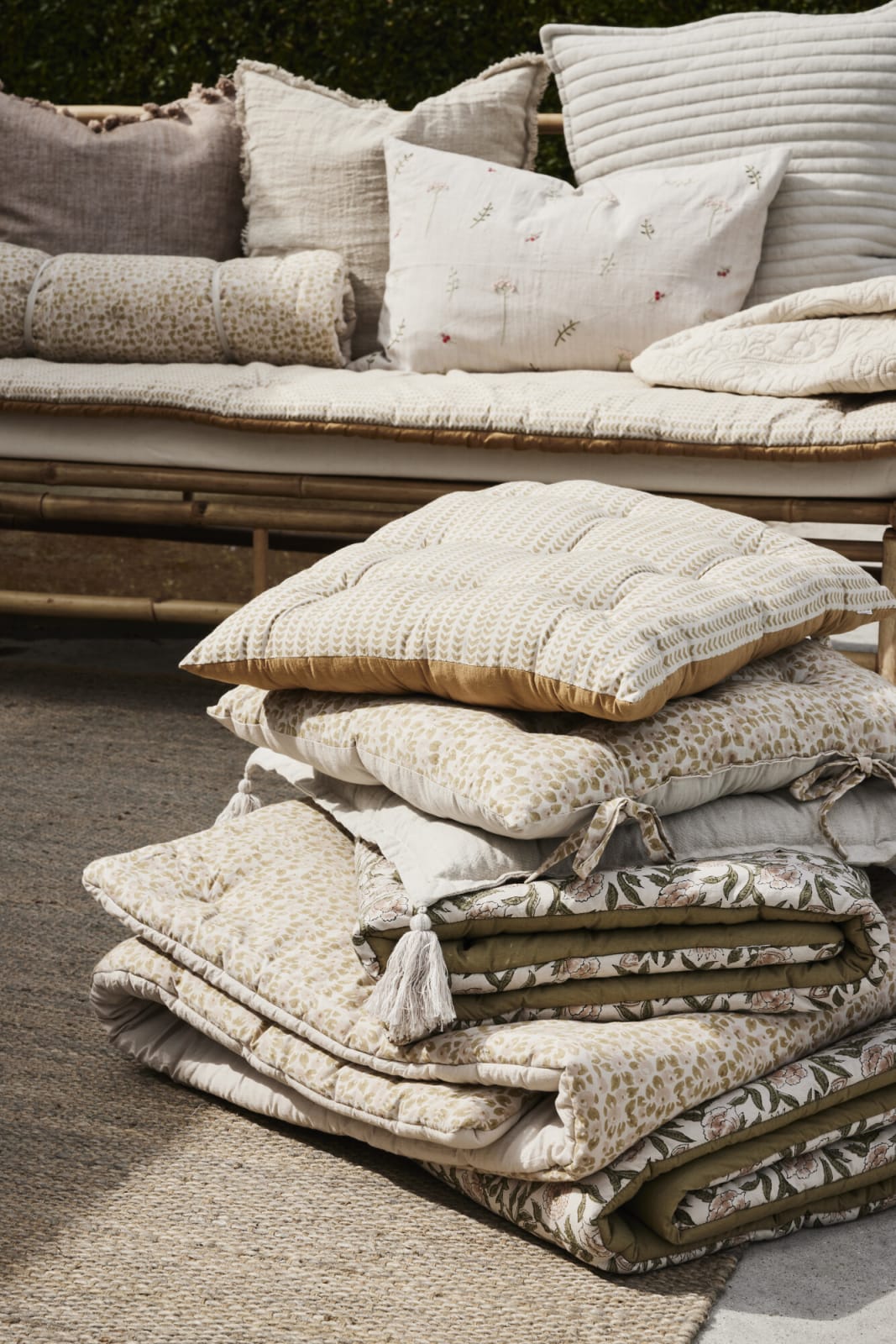 Lene Bjerre Felinne kudde 60x40 cm, Beige - Azalea Home