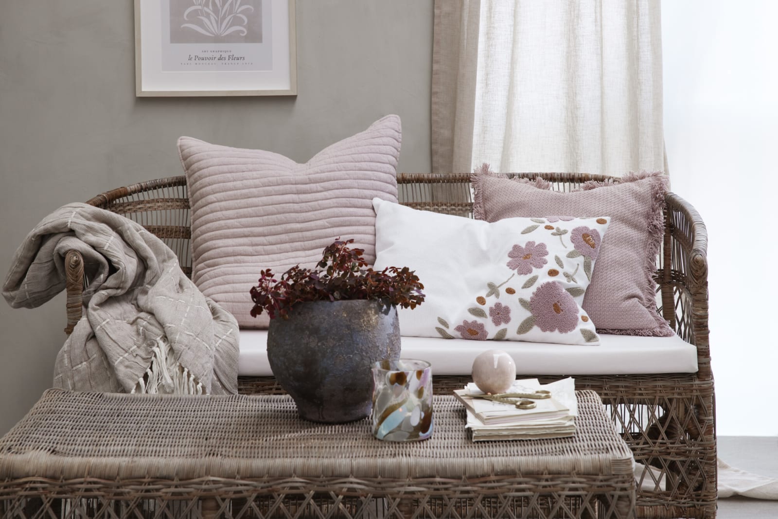 Lene Bjerre Filisa Kudde 60x60, Bark - Azalea Home