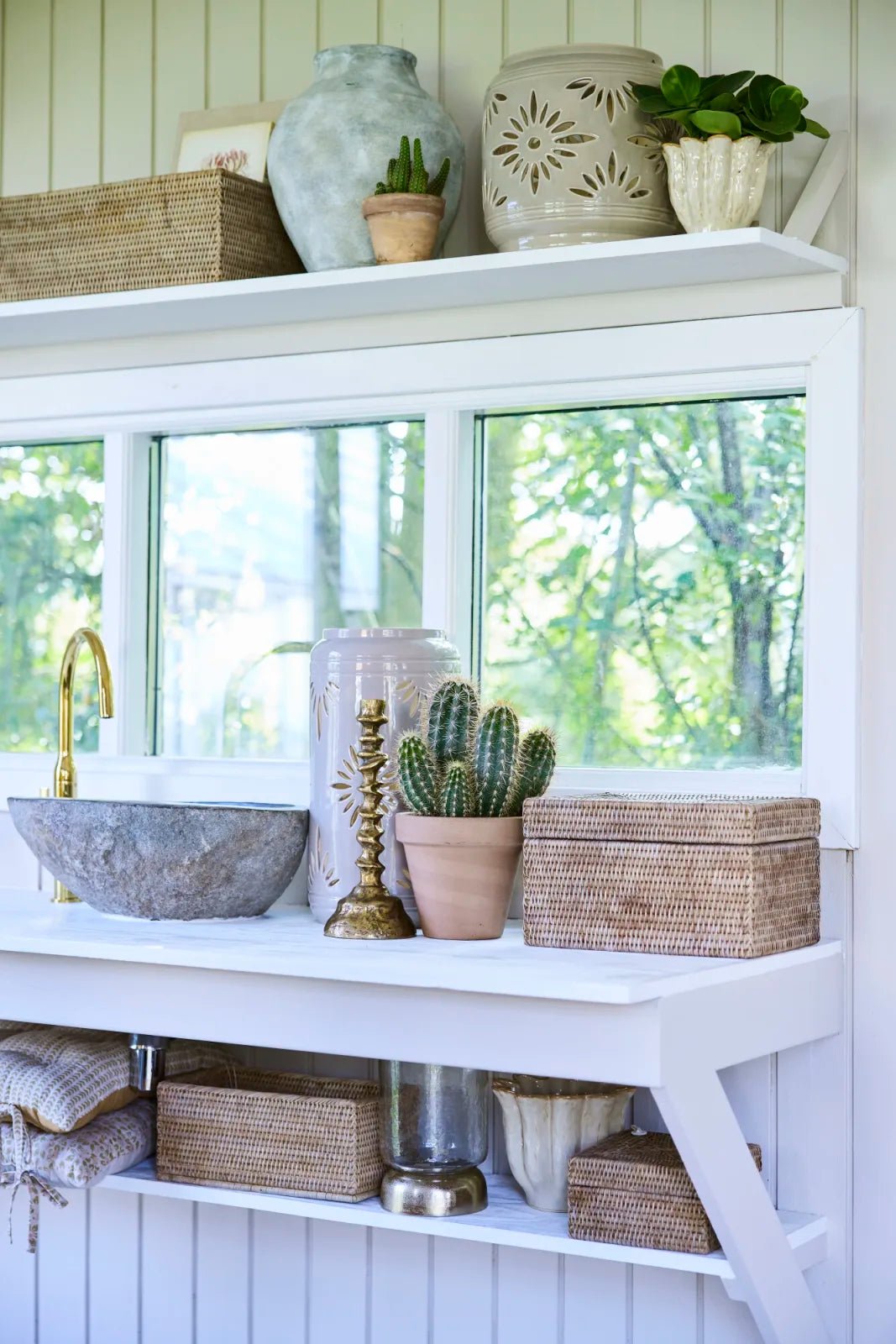 Lene Bjerre Hilde lykta H25 cm, Beige - Azalea Home