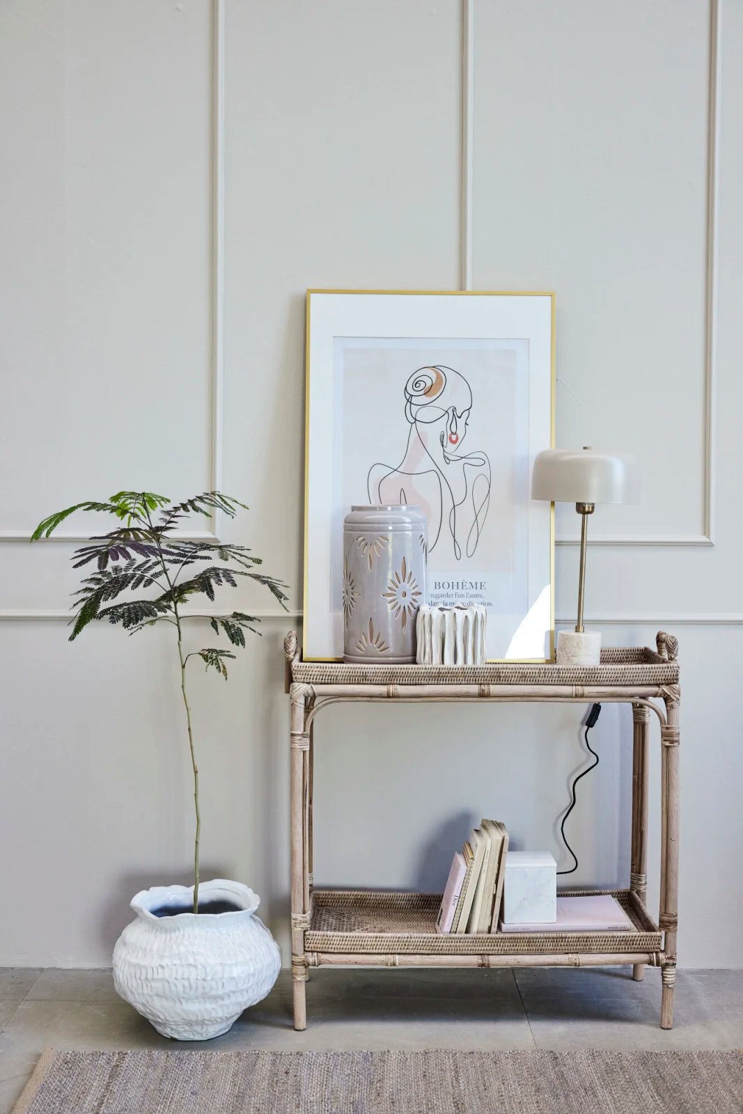 Lene Bjerre Hilde lykta H39 cm, Beige - Azalea Home