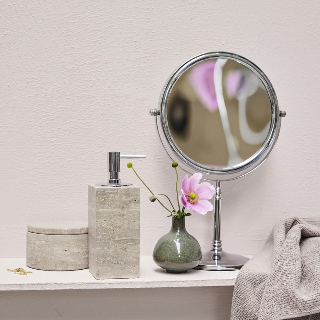 Lene Bjerre Liva Sminkspegel H35, Silver - Azalea Home