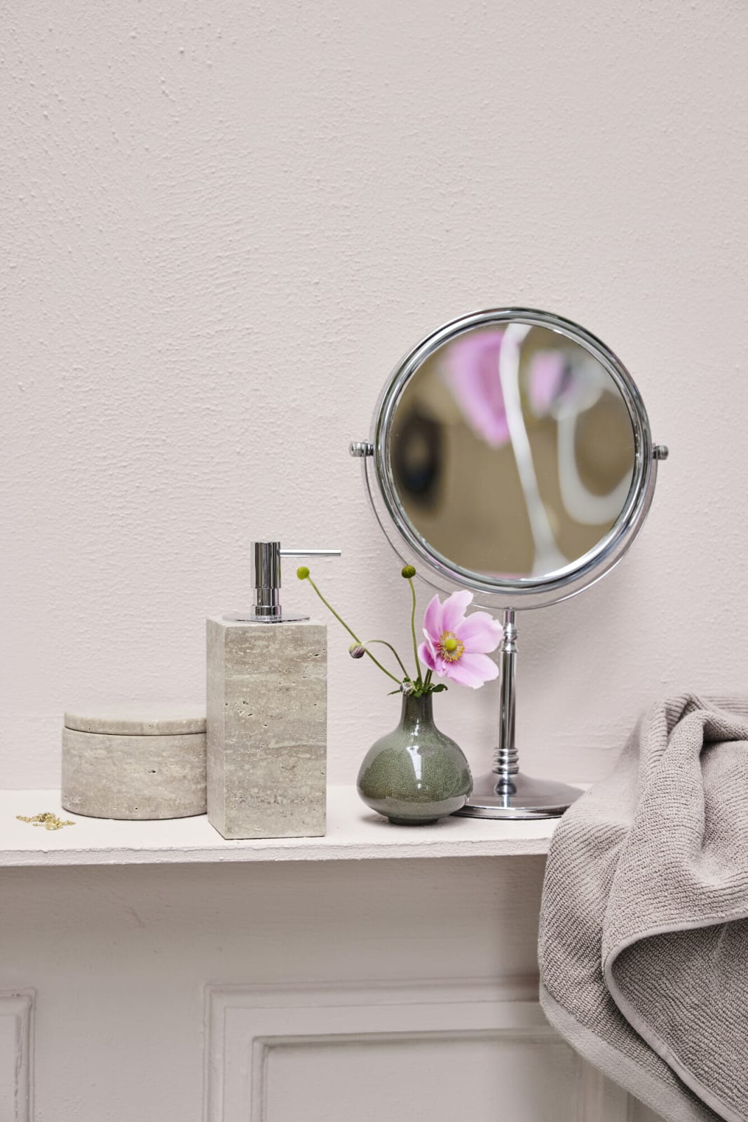 Lene Bjerre Liva Sminkspegel H35, Silver - Azalea Home