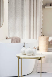 Lene Bjerre Marcera sidobord 2 - Pack, Linen / Guld - Azalea Home