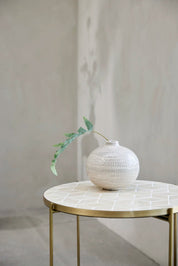 Lene Bjerre Marcera sidobord 2 - Pack, Linen / Guld - Azalea Home