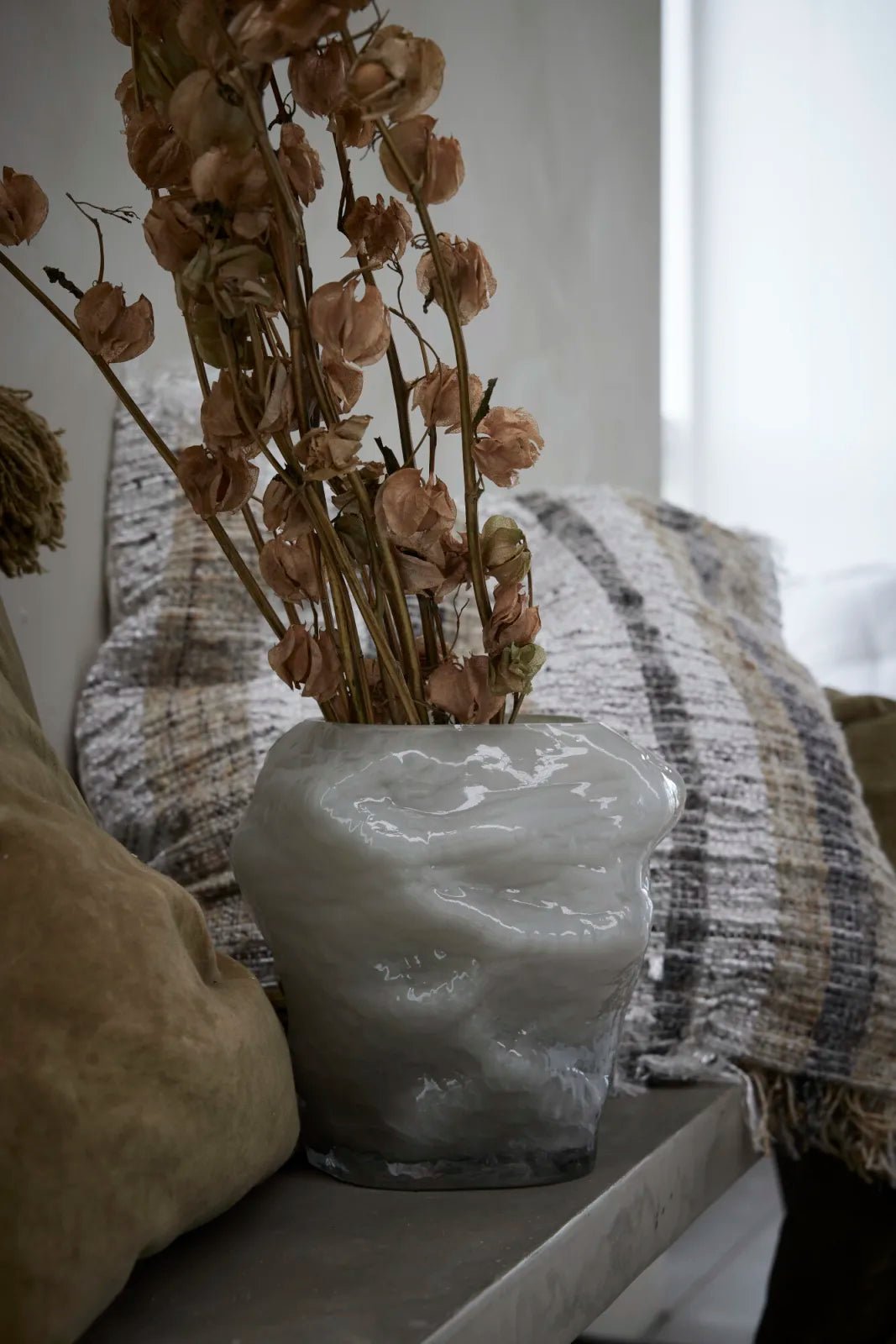 Lene Bjerre Marinella vas H19,5 Silvergrå - Azalea Home