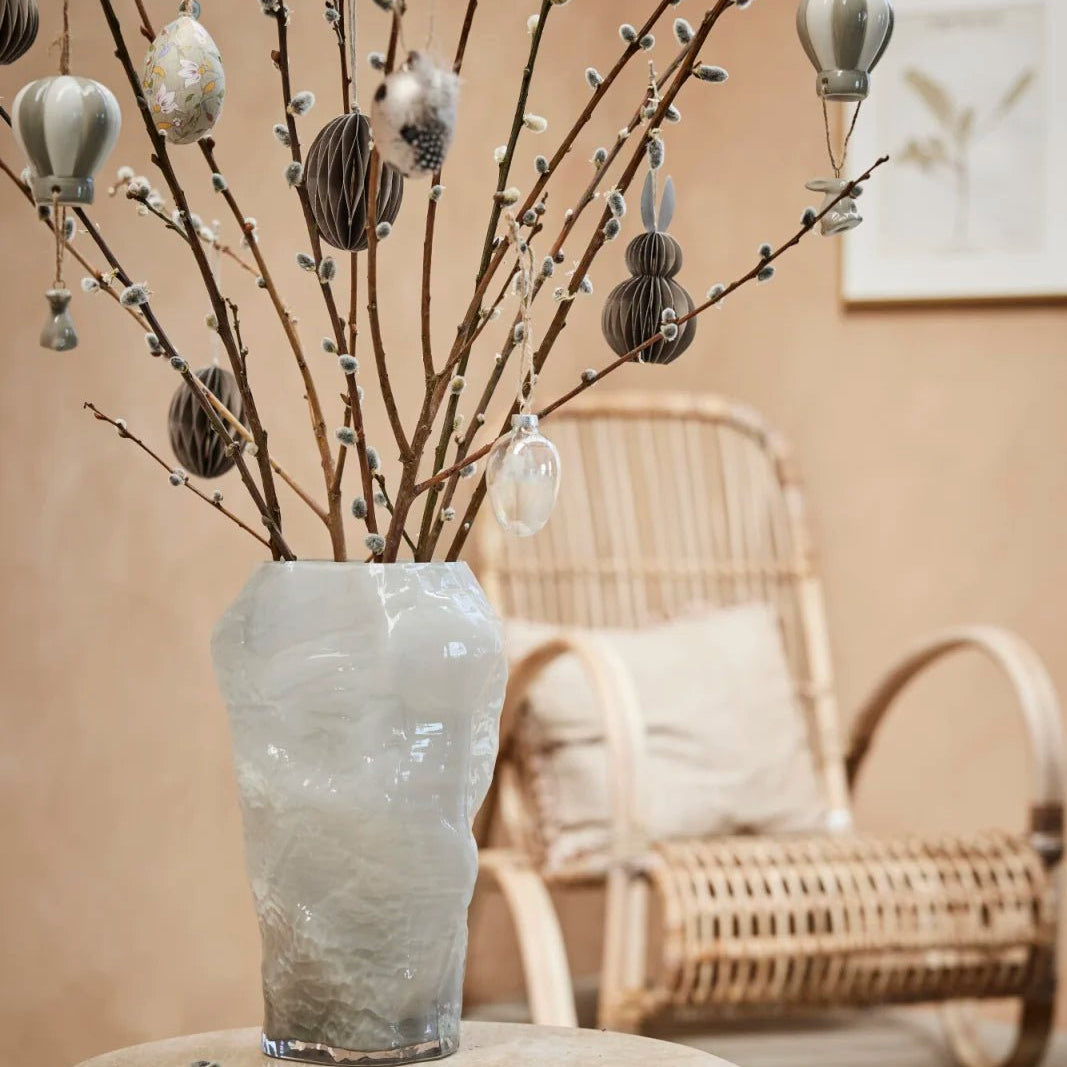 Lene Bjerre Marinella vas H30,5 Silvergrå - Azalea Home